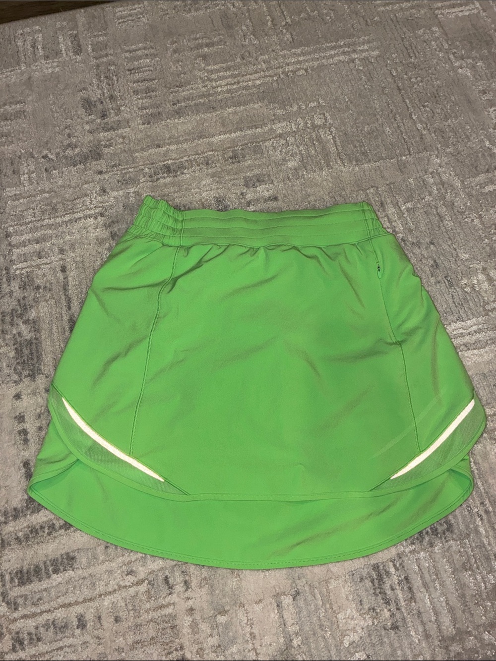 lululemon athletica Neon Green A-Line Active Skirt with Reflective Trim